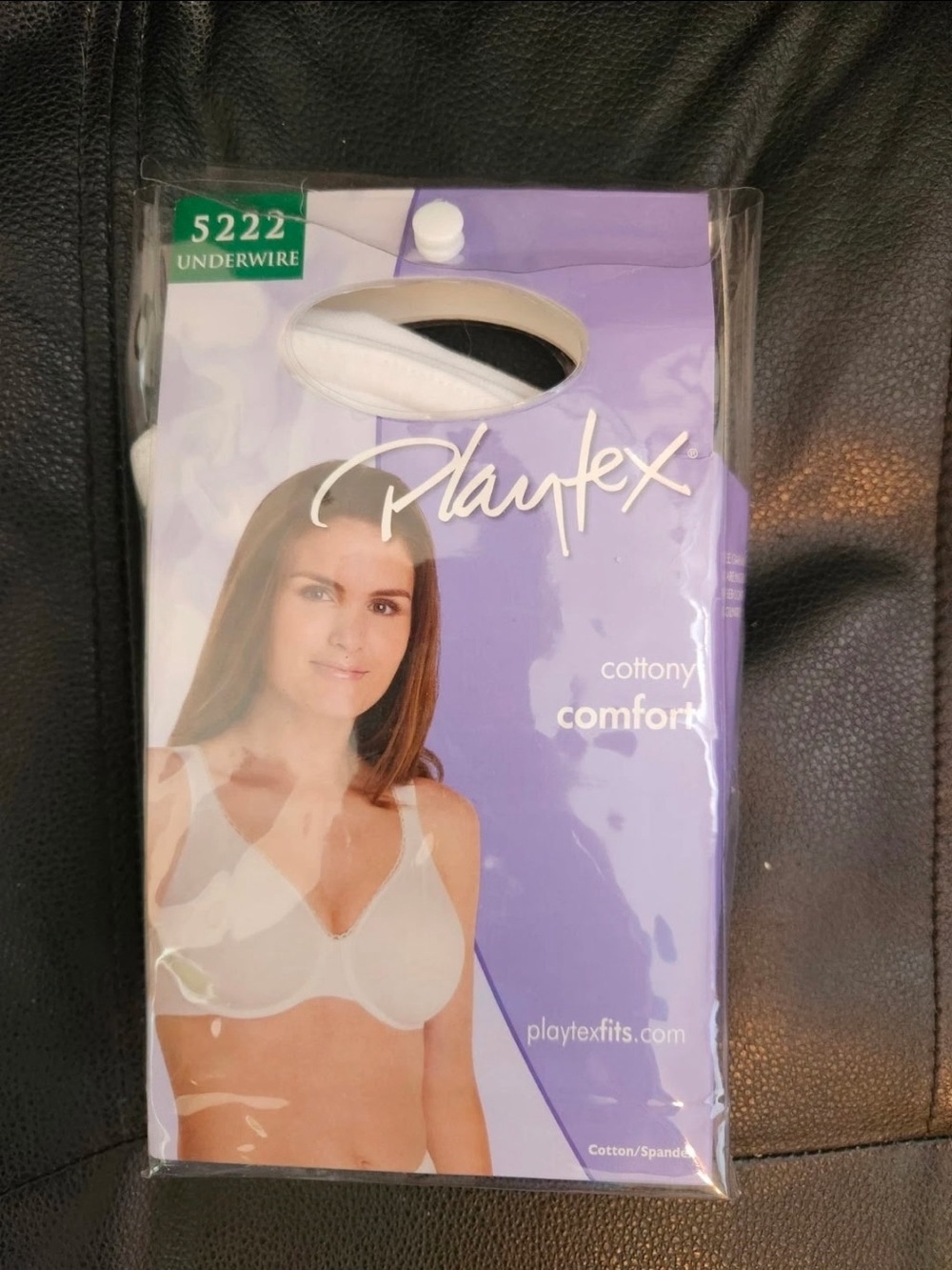 Playtex White Cotton Comfort Underwire Bra Sz 36D Seamless Cushioned Strap NWT